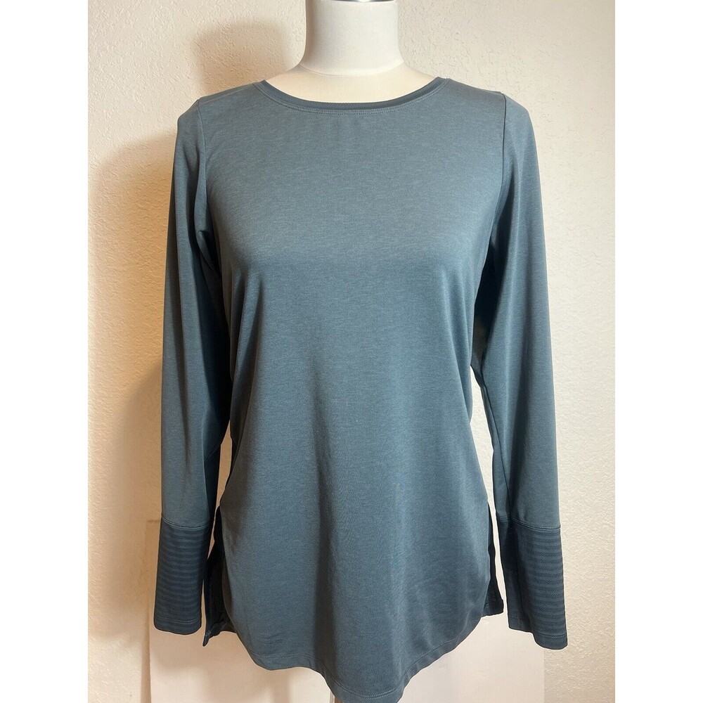 REI COOP Women's Teal Green Poly/Spandex Blend Women's Long Sleeve Hiking T…
